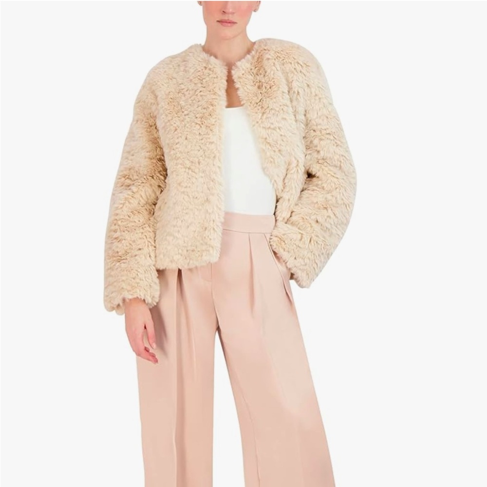 BCBGMAXAZRIA Faux Fur Coat - Picture 4 of 4